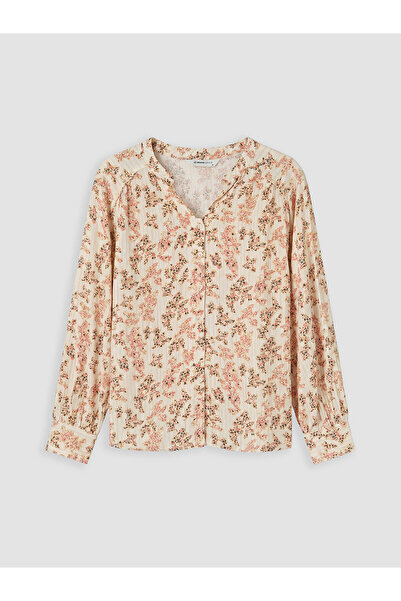LC Waikiki Nevavm Farkıyla Kaçık Collar Floral Blouse