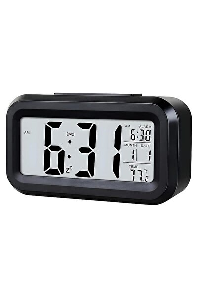 PROCART Ceas digital de birou, afișaj LCD, temperatură interioară, alarmă, da...