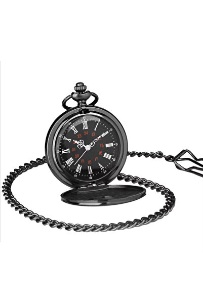 CTAL Ceas de buzunar vintage, cadran cu cifre romane și arabe, carcasă metali...