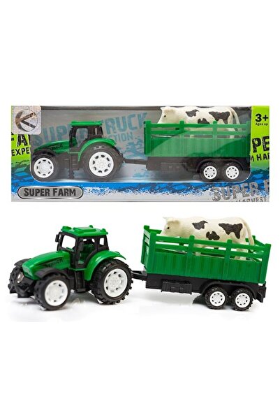 TREND Toy tractor with trailer for children, agricultural vehicle, durable pl...