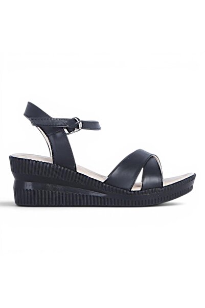 Ayakcenter Sandale cu toc de 7 cm pentru femei, negre, marca Byn Ayışığı By34...