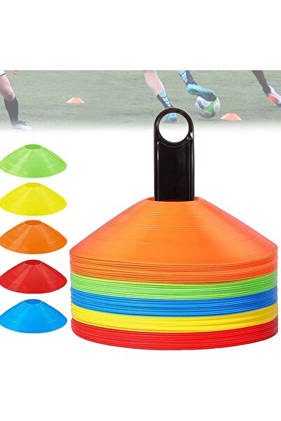 PROCART Set of 50 cone-shaped training markers for sports training, flexible ...