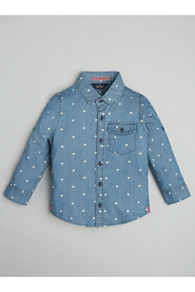 INFINITY By Styli Kids Blue Cotton Denim Shirt