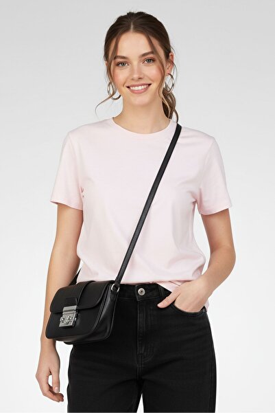 Fudo Comforts by Women Crew Neck Short Sleeve Solid T-Shirt, Light Pink