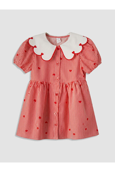 LC Waikiki Nevavm Farklı Bebe Yaka Girl's Striped Dress