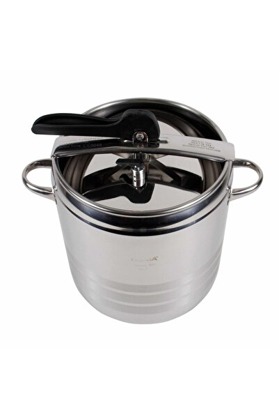 FOXMAG24 14L stainless steel pressure cooker with lid, triple-layer base for ...