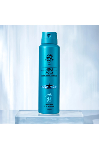 Rebul Aqua Alkolsüz Erkek Deodorant 150 ml - 48 Saat Etkili