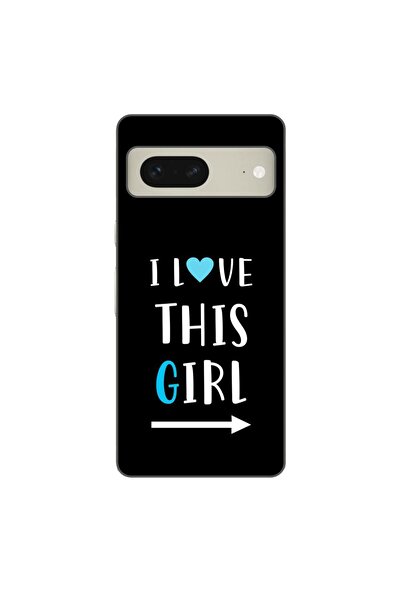OEM Husa compatibila cu Google Pixel 8 Silicon Gel Tpu Model Cupluri I love T...