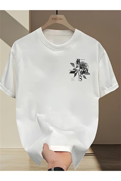bolivia's Men's T-shirt with Floral Heat Transfer Print - Unisex Fun T-shirt,...