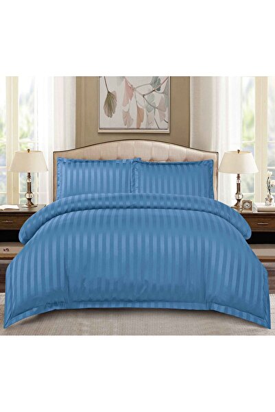 OEM Deluxe damask Duvet Cover Set Horeca range with Stretchy 4 pieces 2 perso...