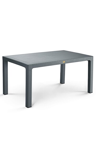 Studio Casa Patio/garden table, anthracite, 150x90x77 cm, plastic, rattan look