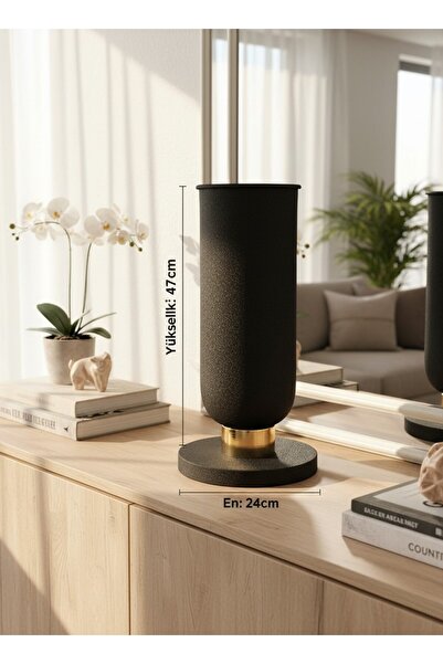 Mono Decors Saksı Bodur Model Siyah Boyalı