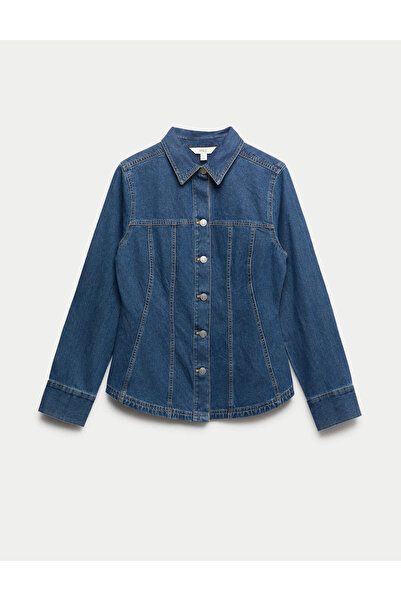 Marks & Spencer Pamuklu Denim Gömlek