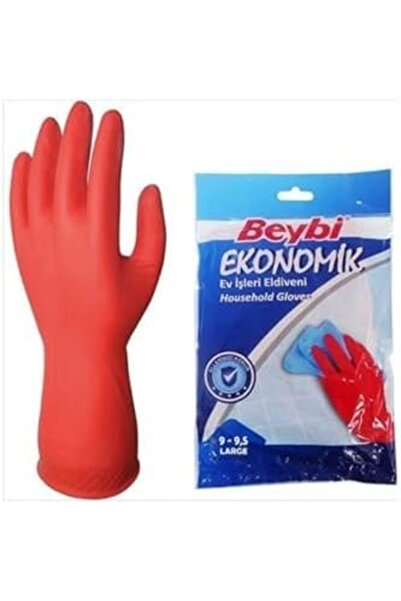 Yıldızan قفازات غسيل الأطباق الاقتصادية من Nzr beautestore Beybi مقاس L 9-9.5...