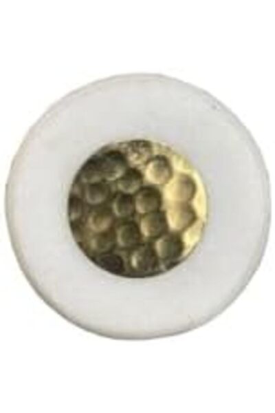 Yıldızan TAMGÜN DIAMETRU 38mm MÂNER BUTON ALB/PĂTRULĂ DE PIATRĂ NATURALĂ TAMG...