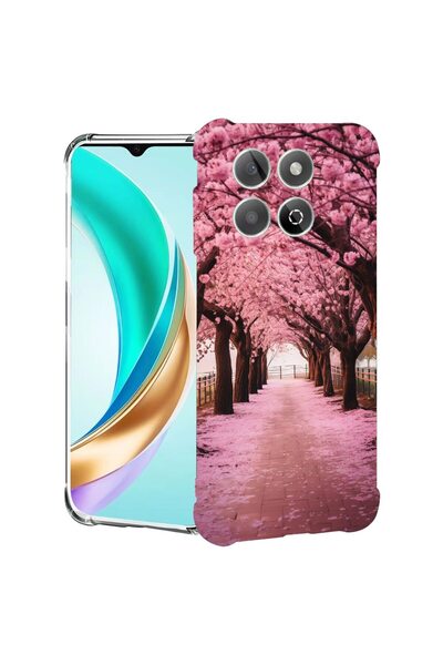 bestcase Husă pentru Honor X7c / 200 Smart cu design cu copaci înfloriți de c...
