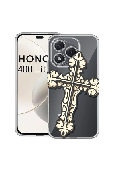 bestcase Husa pentru Honor 400 Lite 5G, BestCase¬Æ Clear Silicon 2MM, Cross, ...