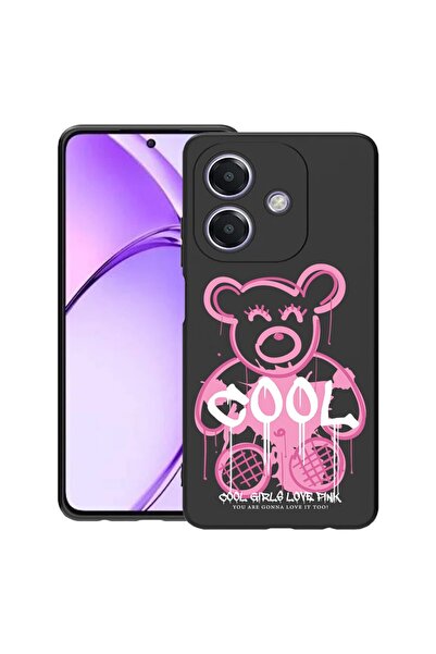 bestcase Husă pentru OPPO A60 5G / A40 / A40M, Ursuleț de pluș roz cool, Sili...