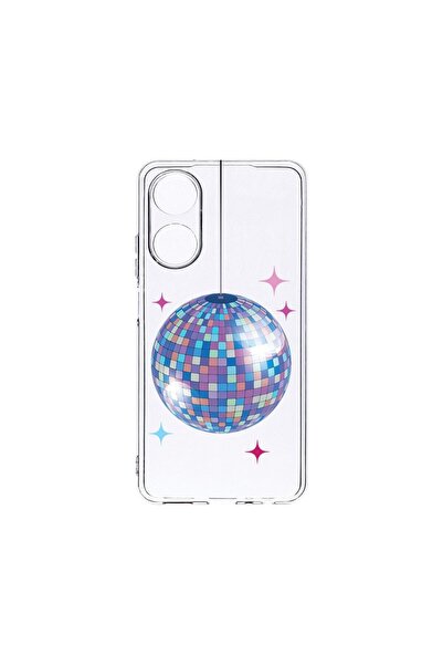 bestcase Прозрачен силиконов калъф 2ММ, съвместим с OPPO A98 5G, Диско топка,...