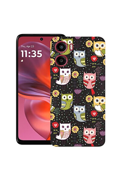 bestcase ¬Æ Husa pentru Motorola Moto E15 / Moto G05, Owl Pattern, Slim Silic...