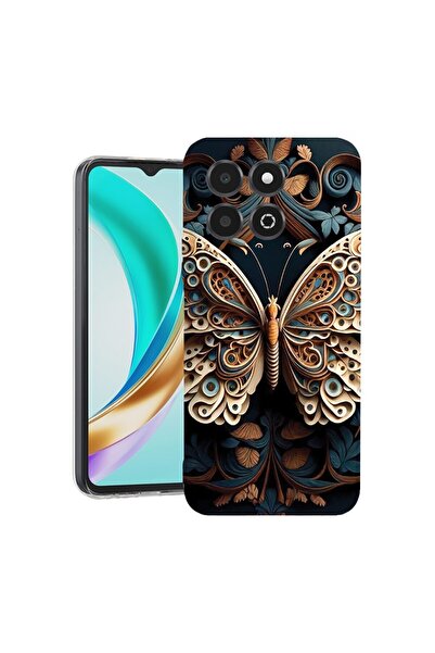 bestcase Husă pentru Honor X6b, BestCase® Silicon transparent 2MM, Fluture Fr...