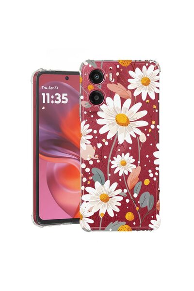 bestcase Αντικραδασμική Θήκη Συμβατή με Motorola Moto G06, Φλοράλ - Μαργαρίτα...