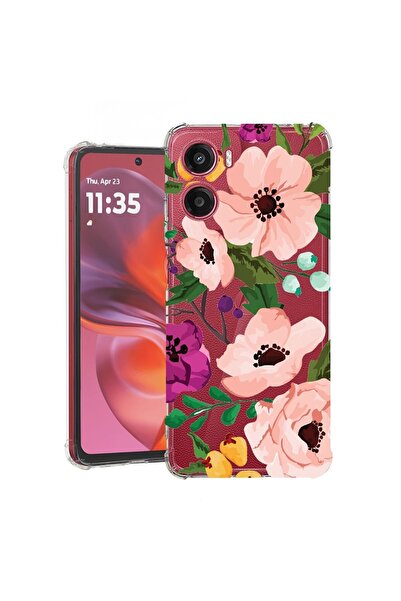 bestcase ¬Æ Husa pentru Motorola Moto G05, Anti Shock 1.5MM, Pastel Flowers, ...