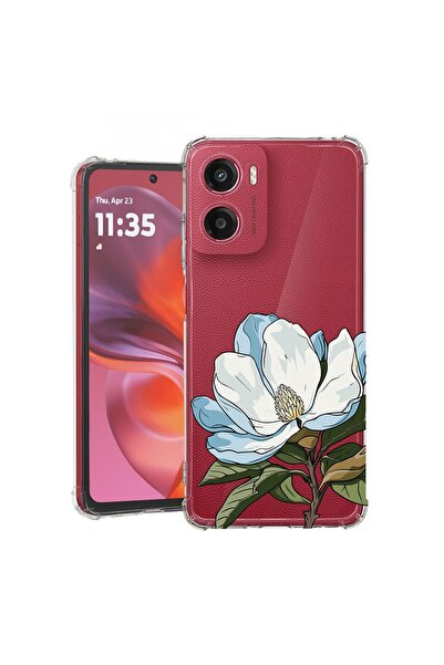 bestcase ¬Æ Husa Anti Shock Compatibila cu Motorola Moto G06, Floral - Blue M...