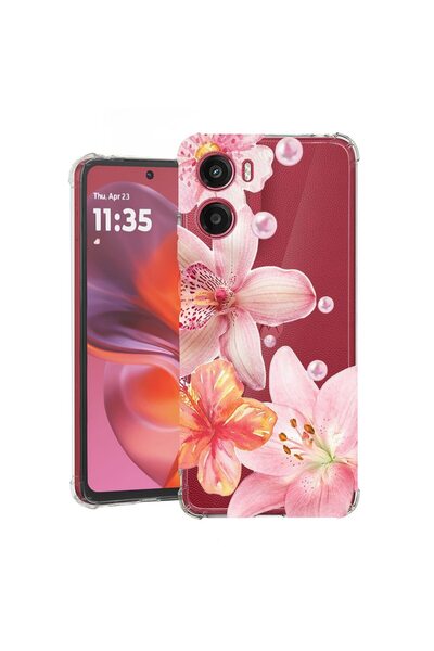 bestcase ¬Æ Husa Anti Shock Compatibila cu Motorola Moto G05 / E15, Floral - ...