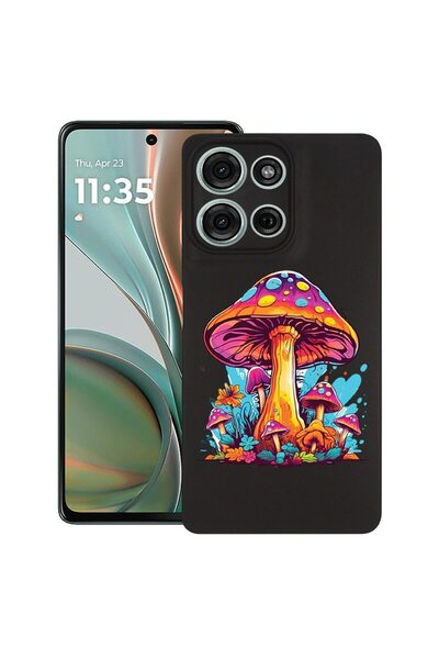 bestcase ¬Æ Husa pentru Motorola Moto G75, Dream Colors Mushrooms, Slim Silic...