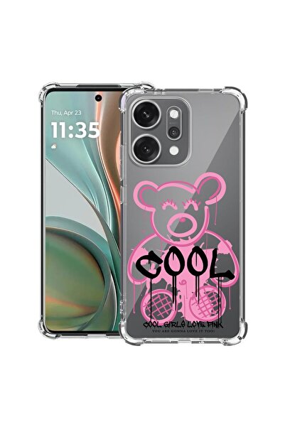 bestcase Husă Antișoc pentru OPPO Reno14 5G cu Design Ursuleț de Pluș Roz Coo...