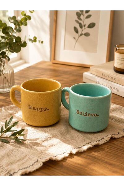 ROYAL GİFT 2'li Believe (İnanmak) - Happy (Mutlu) - Feel (Hissetmek) Motivasy...