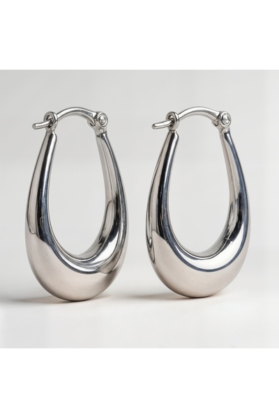 Oria Jewelry Cercei din argint 925 electroform hoops