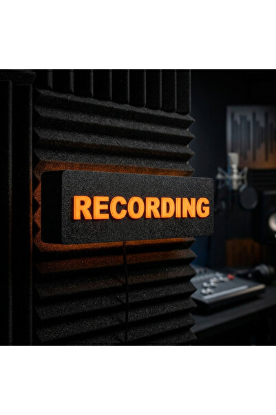 Dekor atolyem Recording Neon LED Duvar Lambası | Stüdyo Kayıt Işığı | Kafe & ...
