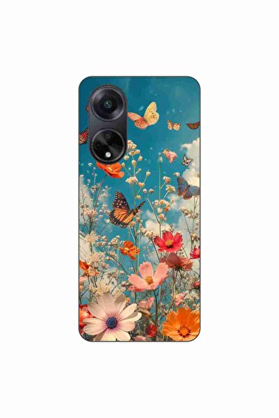 OEM Husa compatibila cu Oppo A98 5G Silicon Gel Tpu Model Flori si Fluturi