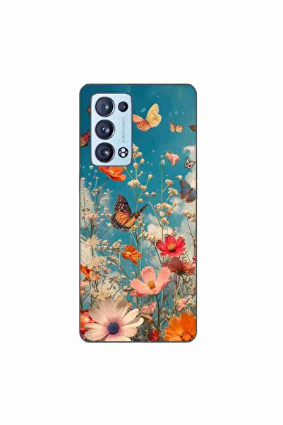 OEM Husa compatibila cu Oppo Reno6 Pro 5G Silicon Gel Tpu Model Flori si Fluturi