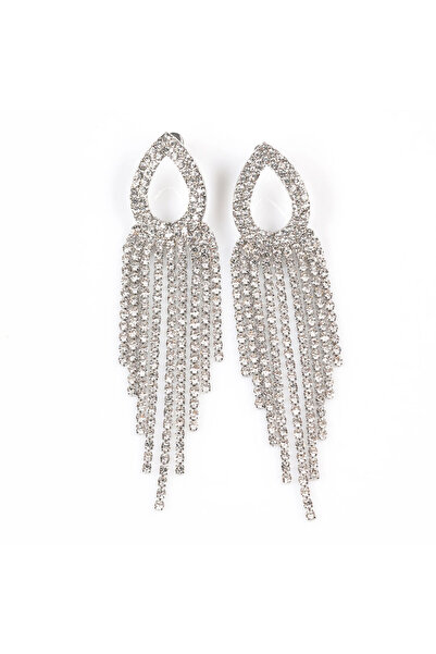 meli melo Elegant silver waterfall earrings