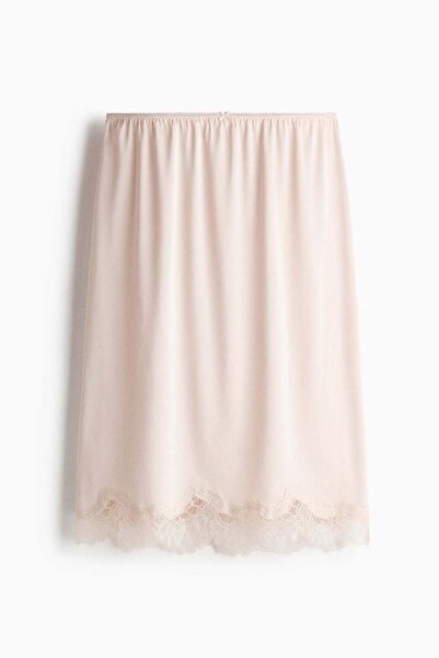 H&M Lace-trimmed slip skirt
