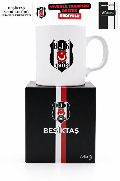 Beşiktaş VİVENCA YENİ SEZON LİSANSLI TEKLİ KUPA "VİVENCA CEP DEFTER HEDİYELİ"