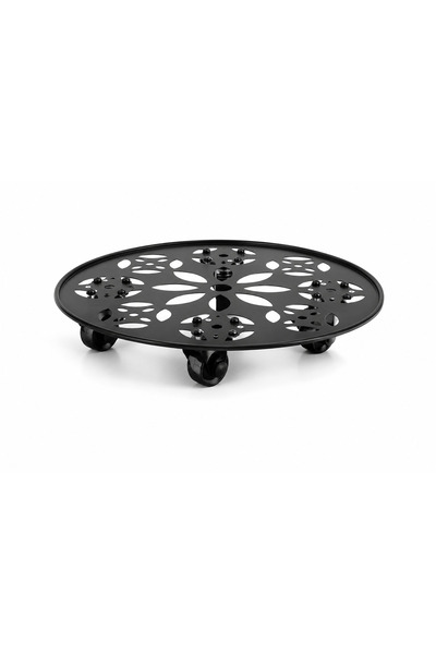 OEM Metal plant stand with wheels, 30.5x6cm