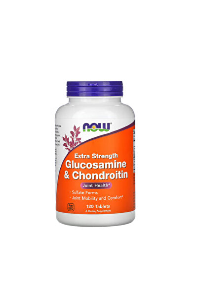 Now Foods Glucosamină și Condroitină Extra Puternică 120 comprimate