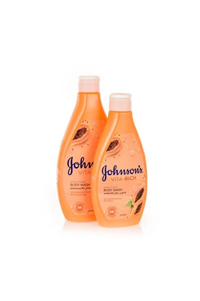 Johnson's غسول الجسم للبشرة الناعمة بالبابايا - عبوة مزدوجة