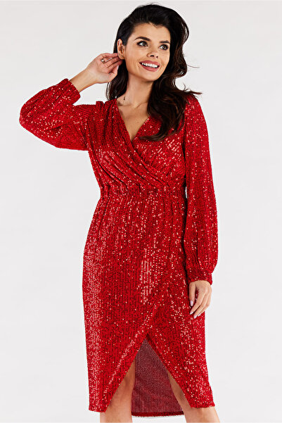 Awama Rochie, Awama, Poliester, Rosu, L
