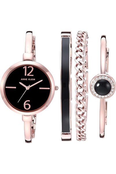 Anne Klein Women's Watch with Bangle Bracelet and Luxury Crystal-Studded Brac...