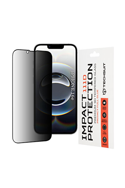 Evolium Folie Privacy pentru iPhone 16 Pro, Full Glue, Anti-Soc, din Sticla S...