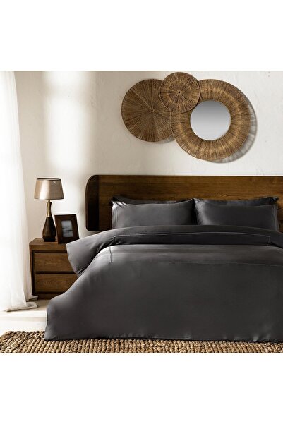 Chakra Bamboo Duvet Cover Set King Anthracite