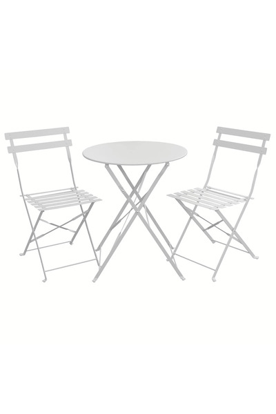 MAPROFI Mobilier pentru Gradina Bistro Flair, Set Masa cu 2 Scaune, din Otel ...
