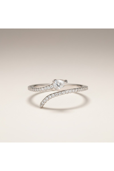 Oria Jewelry 925 silver ring with zirconium