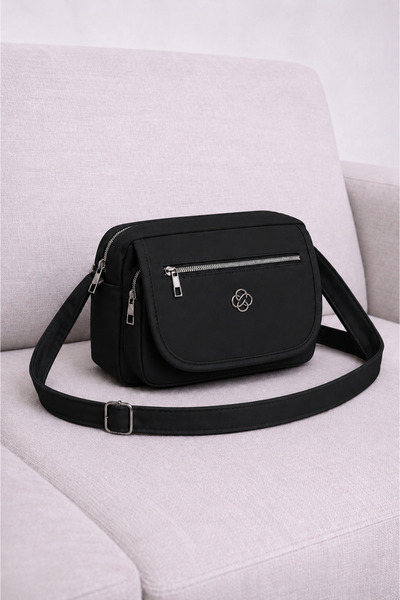 MILANOFOX Women's Black Buzzy Multi-Compartment Daily Use Crossbody & Shoulde...