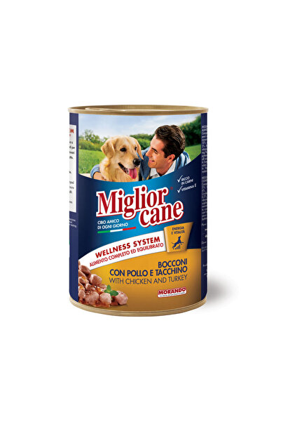 MİGLOR Miglior Chunks Chicken /Turkey Dog Wet Food (405g x 12)